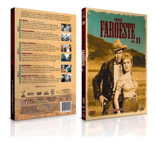 Imagem 1 de 5 de Dvd Cinema Faroeste Vol 11 - 3 Discos 6 Filmes - Original 