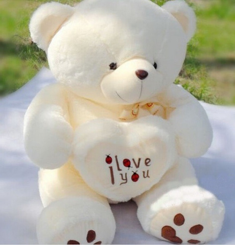 Ursinho Pelucia Urso 50cm Coração Te Amo I Love You Namorada