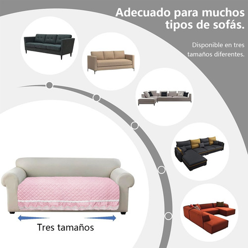 Juego De 3 Piezas De Fundas Protectoras Para Sofá De Sala Rosa