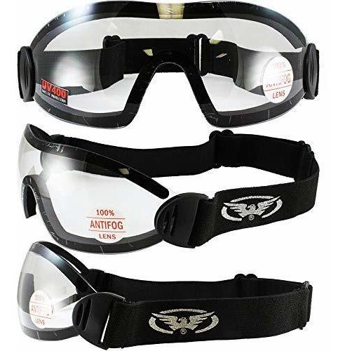 2 Gafas de Buceo cielo claro humo lente de policarbonato irrompible Skydiving Nuevo 