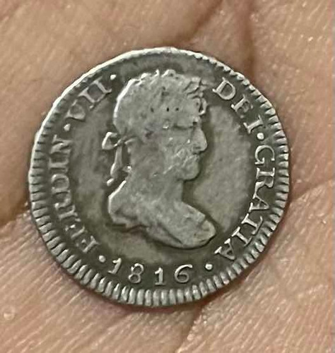 Venta Moneda 1/2 Real Fernando Vii 1816 Lima