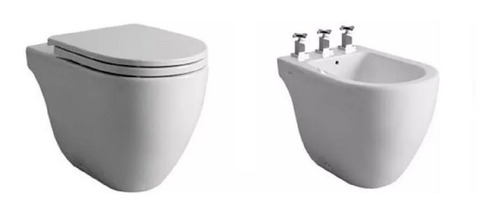 Combo Sanitarios Inodoro Corto + Bidet Ferrum Fontana