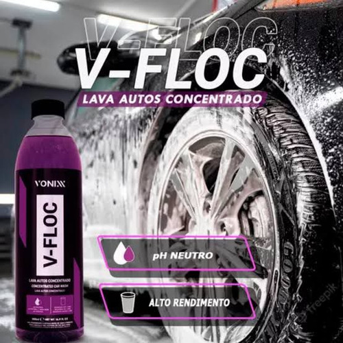 Shampoo Líquido V-floc 500ml - Vonixx Lava Auto
