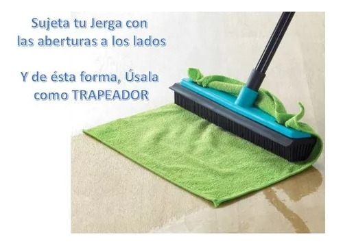 Escoba Con Jalador Y Sujeta Jerga, Barre Líquido Pelo, Y Más
