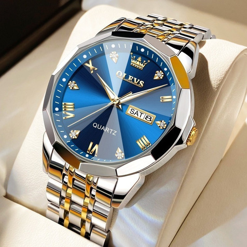 Imagen 5 de 7 de Reloj De Cuarzo Calendario Diamante
