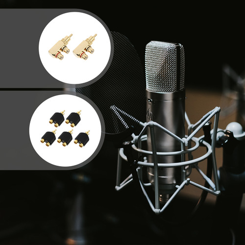 Adaptador De Audio Av Con Divisor De Audio De 90 Grados Para