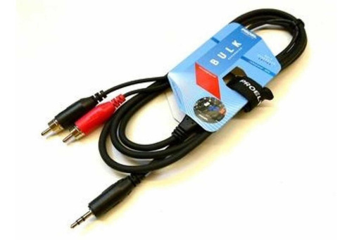 Imagen 1 de 2 de Cable Proel Bulk540lu3 Plug 3.5 A Rca 3m 2 Rca