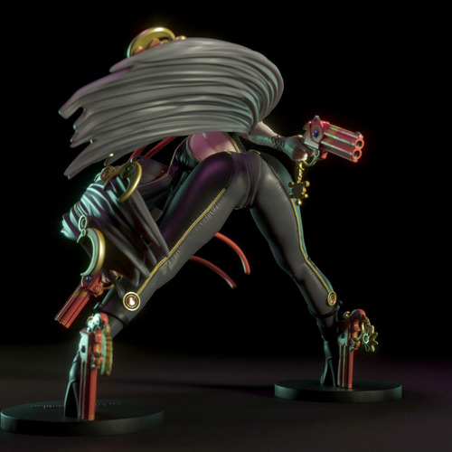 Deslumbrante Figura De Bayonetta Con Su Icónico Revólver