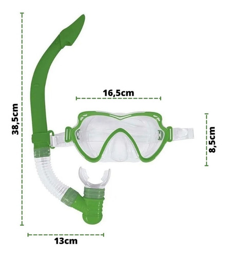 Imagem 3 de 6 de Máscara Mor Oculos De Mergulho Snorkel Natação Piscina Praia