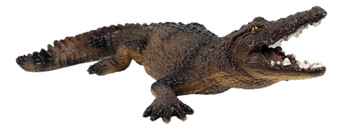 3 Simulación De Figuras De Animales De Cocodrilo, Marrón
