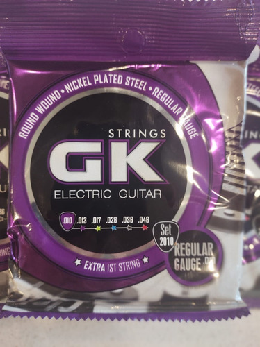 Imagen 3 de 6 de Set X 3 Encordados Para Guitarra Eléctrica Gk 2010 010 - 46