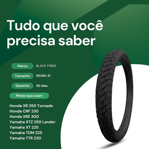 Pneu 90/90-21: Compatível Com Tornado, Xr 250 E Crf 230
