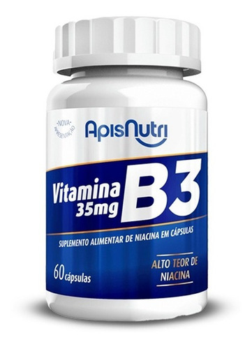 Vitamina B3 Apisnutri 60 Cápsulas Sabor Without flavor