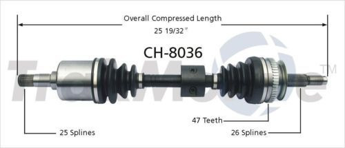 Eje Palier Del Sur Trac Dodge Caravan 2.5 L4 88-95