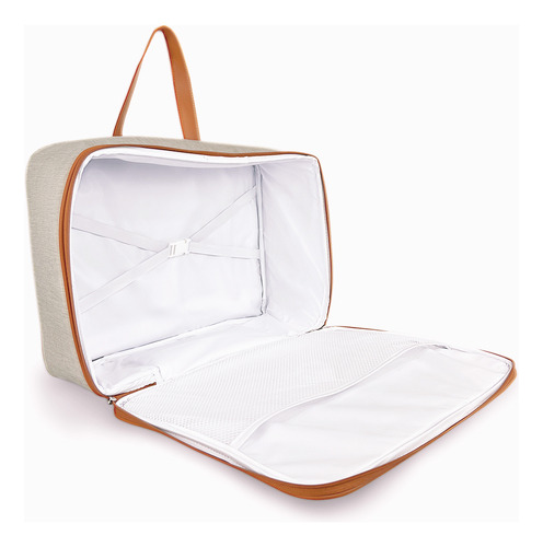 Bolsa Maternidade Mala Linho Caramelo Xg Hug