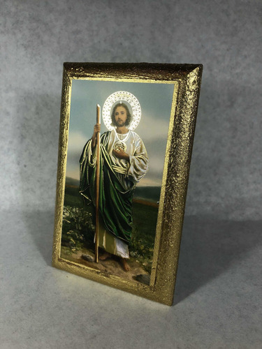 Imagen 2 de 4 de Cuadros De San Judas Tadeo 5piezas De 12cm