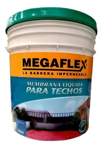 Membrana Liquida En Pasta Megaflex 20kg.+1pincel Agustina Color Rojo
