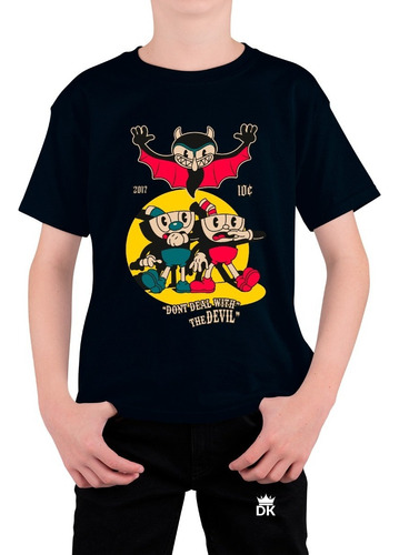 Polera Niños Estampada Diseño Cuphead 2  Colores Varios