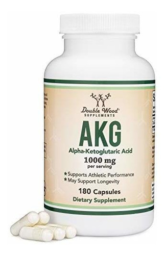 Suplemento Akg Acido Alfa Cetoglutarico 1000 Mg 180 Cap