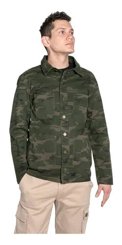 Campera Cazadora Gabardina Hombre Verde Camuflado Aire