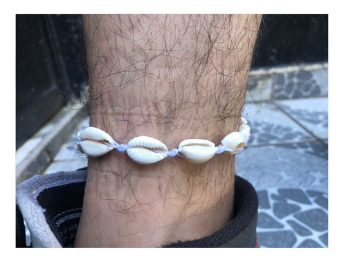 Pulseira Tornozeleira Chocker Búzios Concha Thassia Noronha Diâmetro 40 Cm
