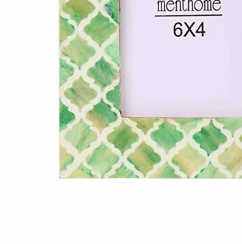 Menthome - Marco De Fotos De 6 X 4, Color Verde, Damasco, Ar