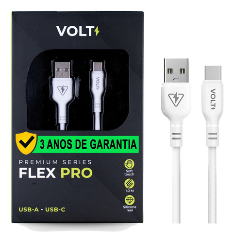 Cabo Volt Flex Ultra Rapido Usb / Tipo C - Garantia 3 Anos