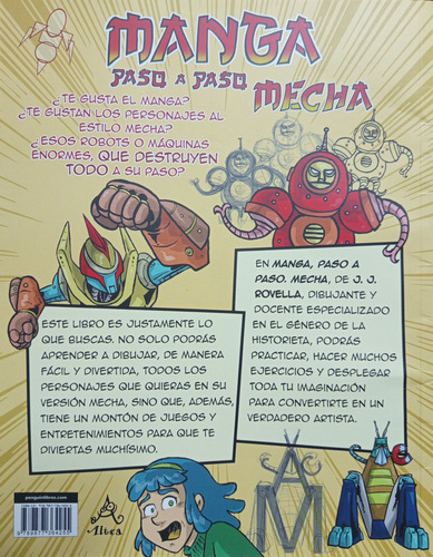 Manga Paso A Paso, Mecha Libro Con Juegos+curso De Manga 1
