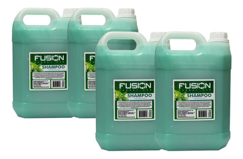 Kit 4 Shampoo Mentolado Refrescante Para Salão - 5 Litros