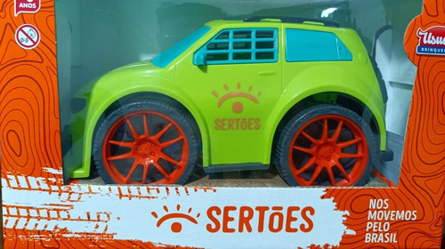 Carrinho De Brinquedo Rally Dos Sertões Veículos Miniatura Cor Verde-lima Personagem Suv