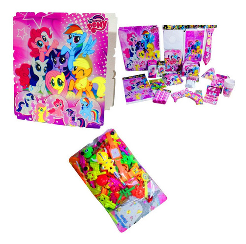 Kit Decoración Piñata Relleno Fiesta Little Pony X36 +regalo