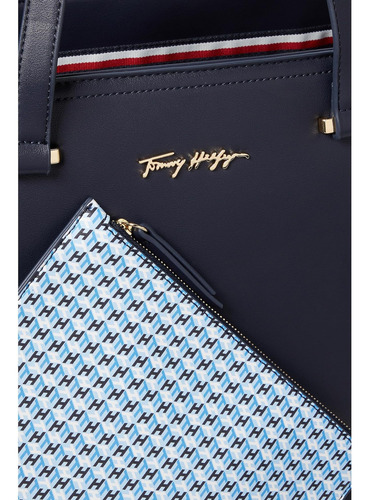 Tote Con Bolsa Tommy Hilfiger Serena Tommy Navy, Talla Única