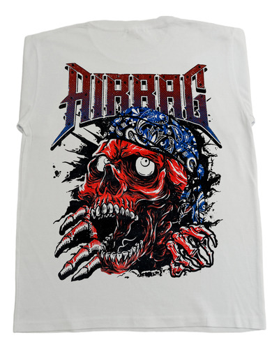 Remera Airbag Calavera Roja River Por Underfan