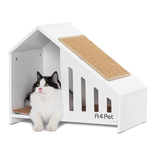 A4pet - Casa Para Gatos De Madera Para Gatos De Interior Con