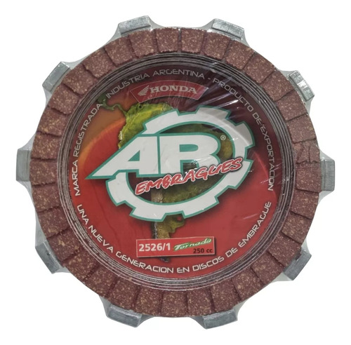 Disco Embrague Ar Honda Twister Tornado 250 Motos Coyote