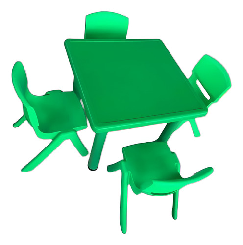 1 Mesa Y 4 Sillas Infantil Extra Reforzadas Colores A Elegir