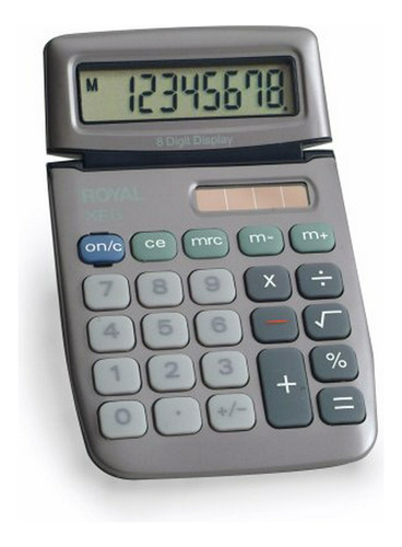 Visualización Inclinable De Royal Xe6 8 Dígitos Calculadora 