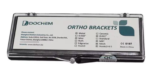 Brackets Ortodoncia Ceramicos Esteticos X20 Roth 0.22 Dochem