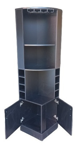 Bar Esquinero Negro 47x47x180cm.