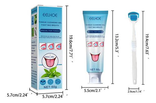 Gel Limpiador De Lengua De 2 Piezas, Kit De Cepillo De Limpi