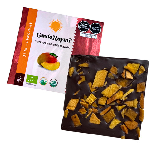 Chocolates 70% Cacao Con Frutas Gusto Raymi 30g Pack X 6 Uni