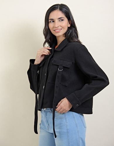 Chaqueta Paño Mujer Soluna Moda Detalle Botones Abrigada