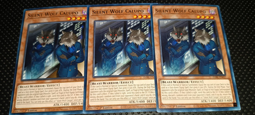 Set 3 Cartas Yugioh Silent Wolf Calupo 