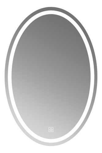 Espejo Para Baño/tocador De Lujo Con Luz Led Táctil Elegante Ovalado Translúcido 50 X 70 Cm