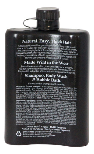 Rotina | Shampoo Natural Johnnys 350ml. Cedro, Pinho E Berga