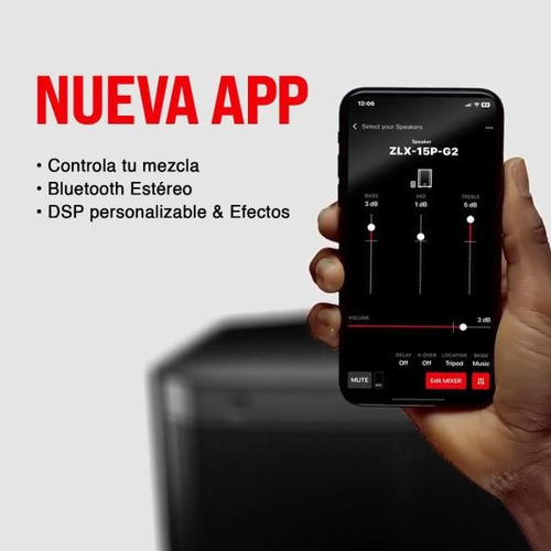 Electrovoice Zlx15pg2 Bafle Amplificado 15 1000w Bluetooth Negro