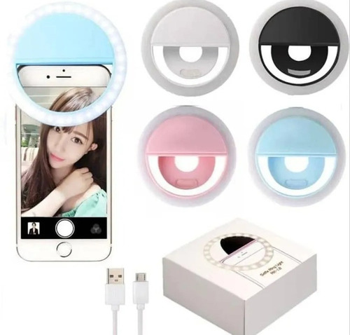 Aro De Luz Led Para Celular Portátil - Recargable