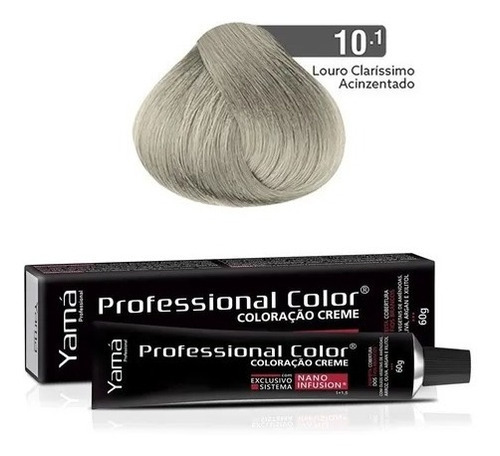  Coloração Yamá Professional Nano Infusion 60g Todas As Cores Tom 10.1 LOURO CLARISSIMO ACINZENTADO COLOR