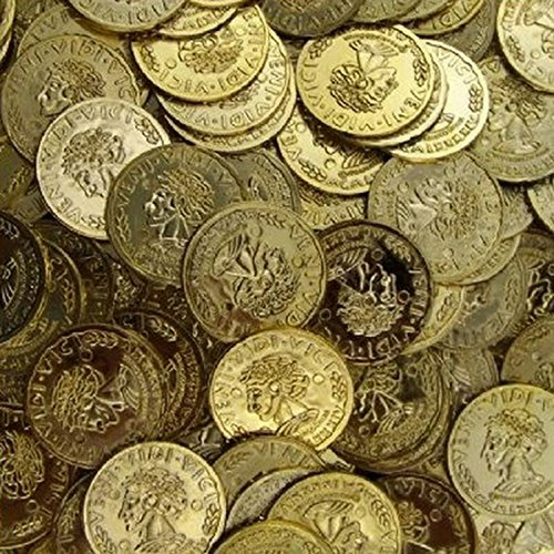 Monedas De Oro Plástico Piratas 144uds.