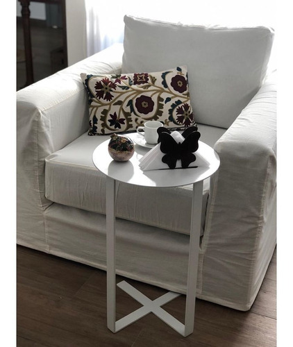 Imagen 1 de 6 de Mesa De Arrime Hierro Calidad Premium Blanca O Negra 60x40